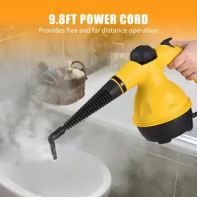 Steam cleaning a bathroom sink